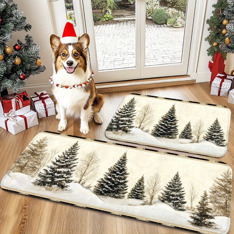 Hunting Outdoor Rug - VIKAMA 크리스마스 카펫 겨울 눈 풍경