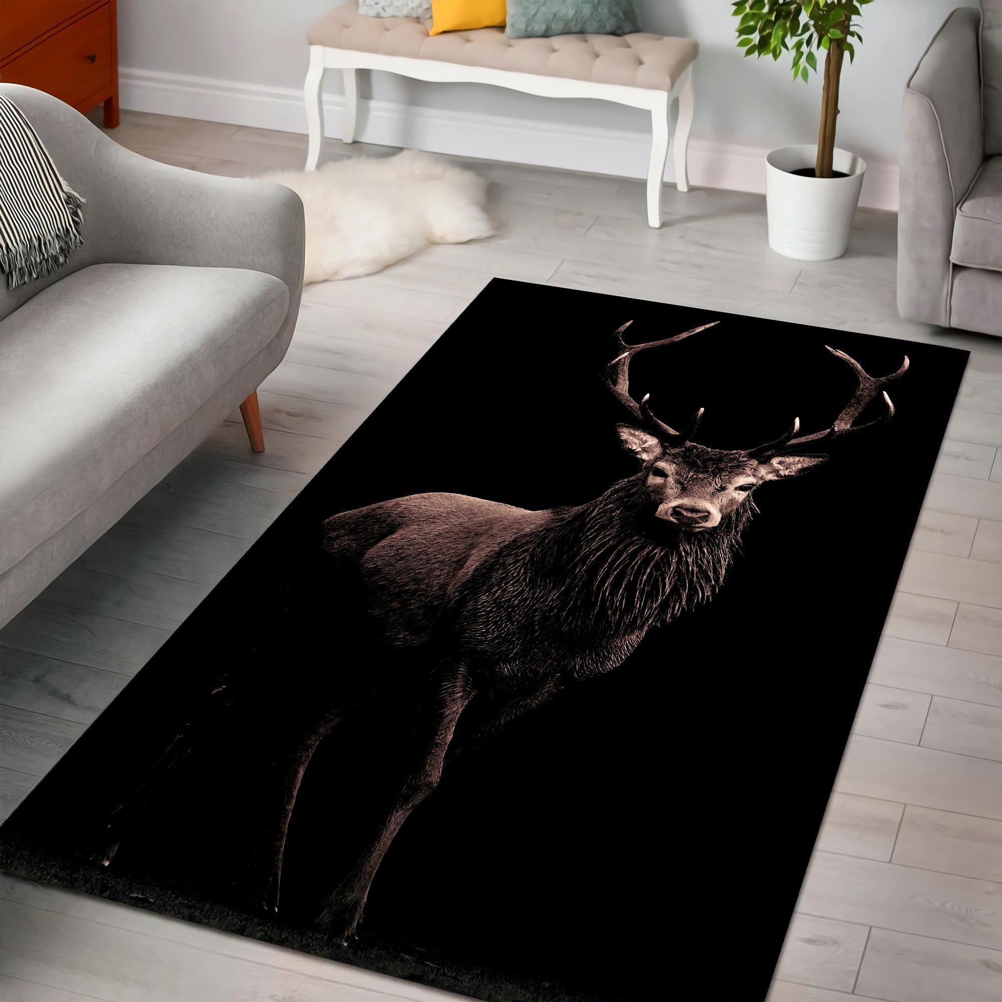 사슴 사냥 애호가를 위한 새로운 유행 지역 러그 선물  - Hunting Outdoor Rug 리뷰 및 가격