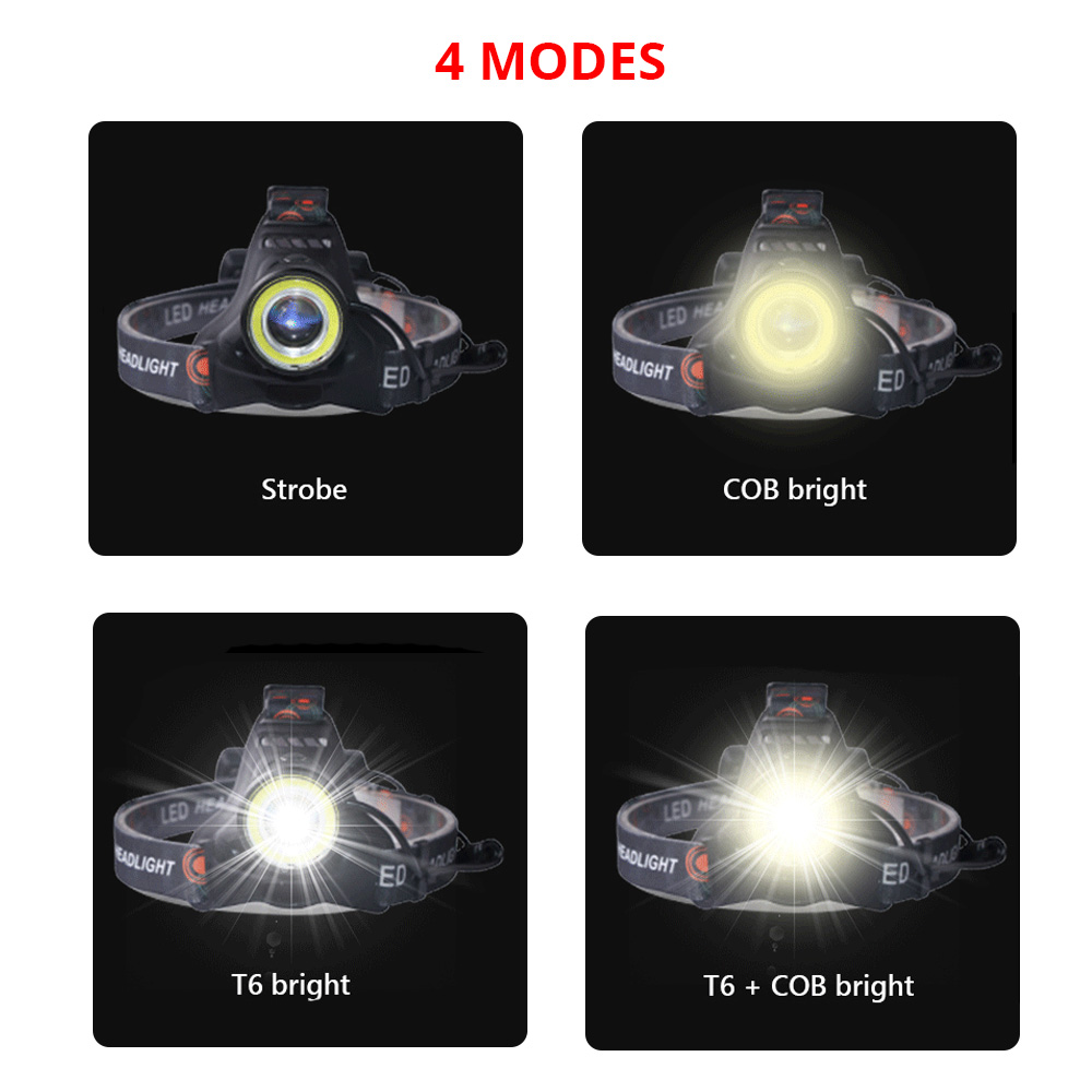 T6 Cob 토치 손전등 헤드 라이트 Usb Led 헤 - Outdoor Hunting Fishing Jobs 리뷰 및 가격